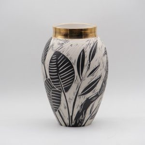 Vase with bird & gold ring | Guy Jana