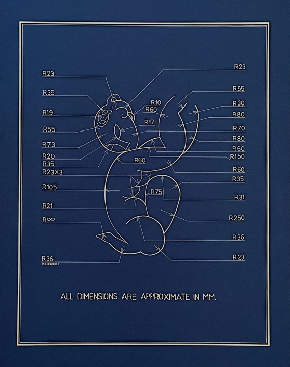 (Blueprint 8 Cariatide (after Modigliani