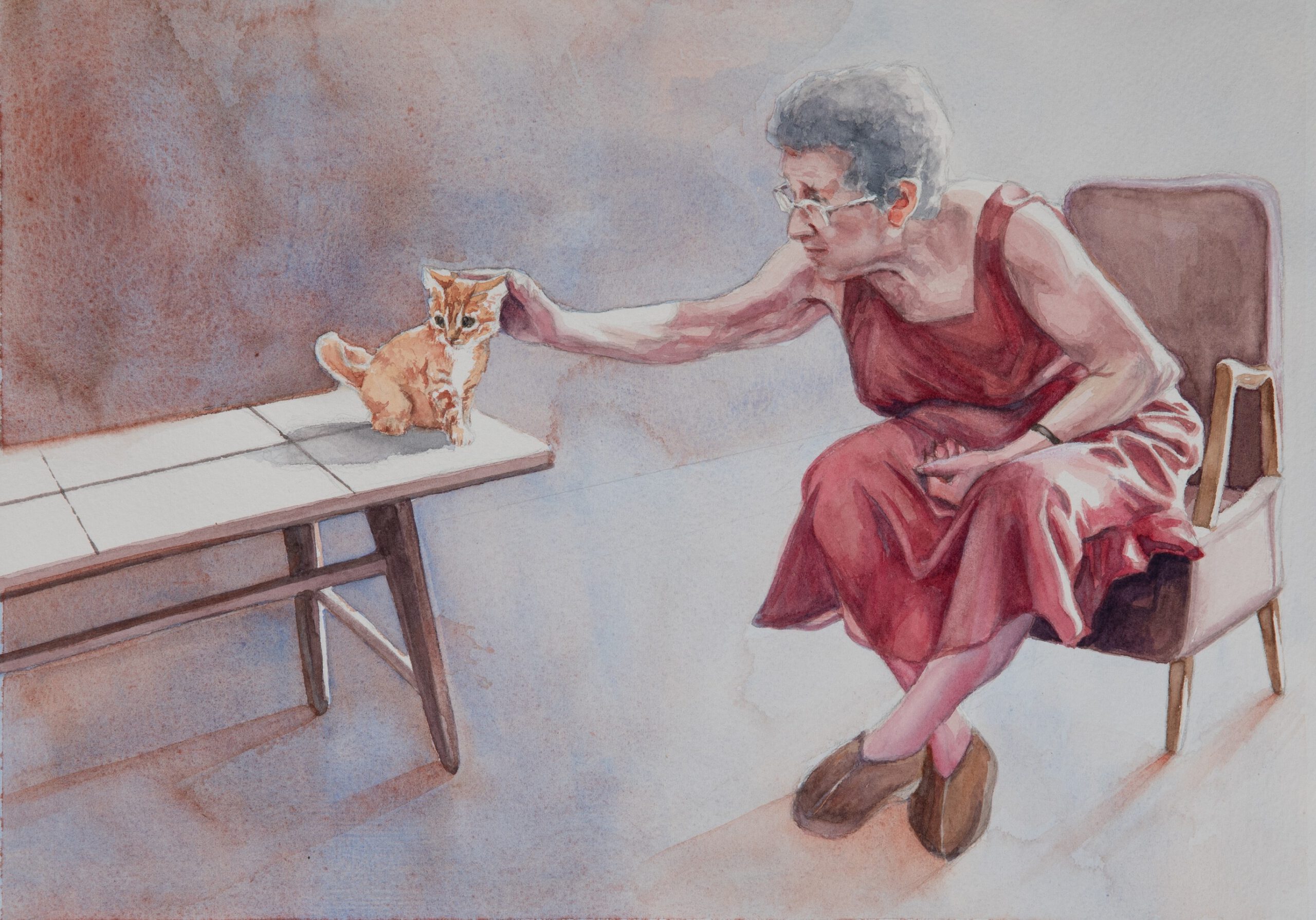 Grandma and a Cat