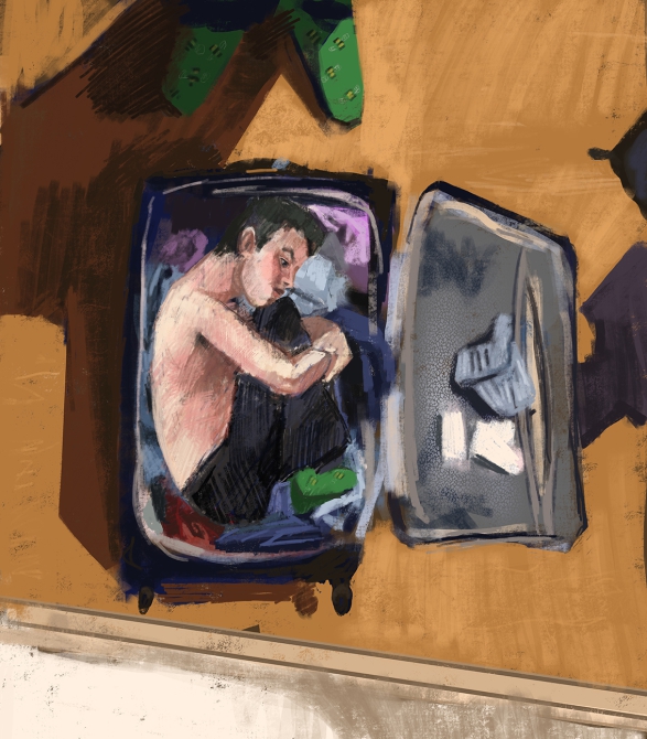 Self Portrait in a Suitcase