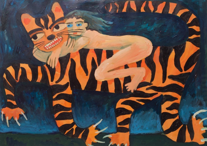 Woman and Tiger