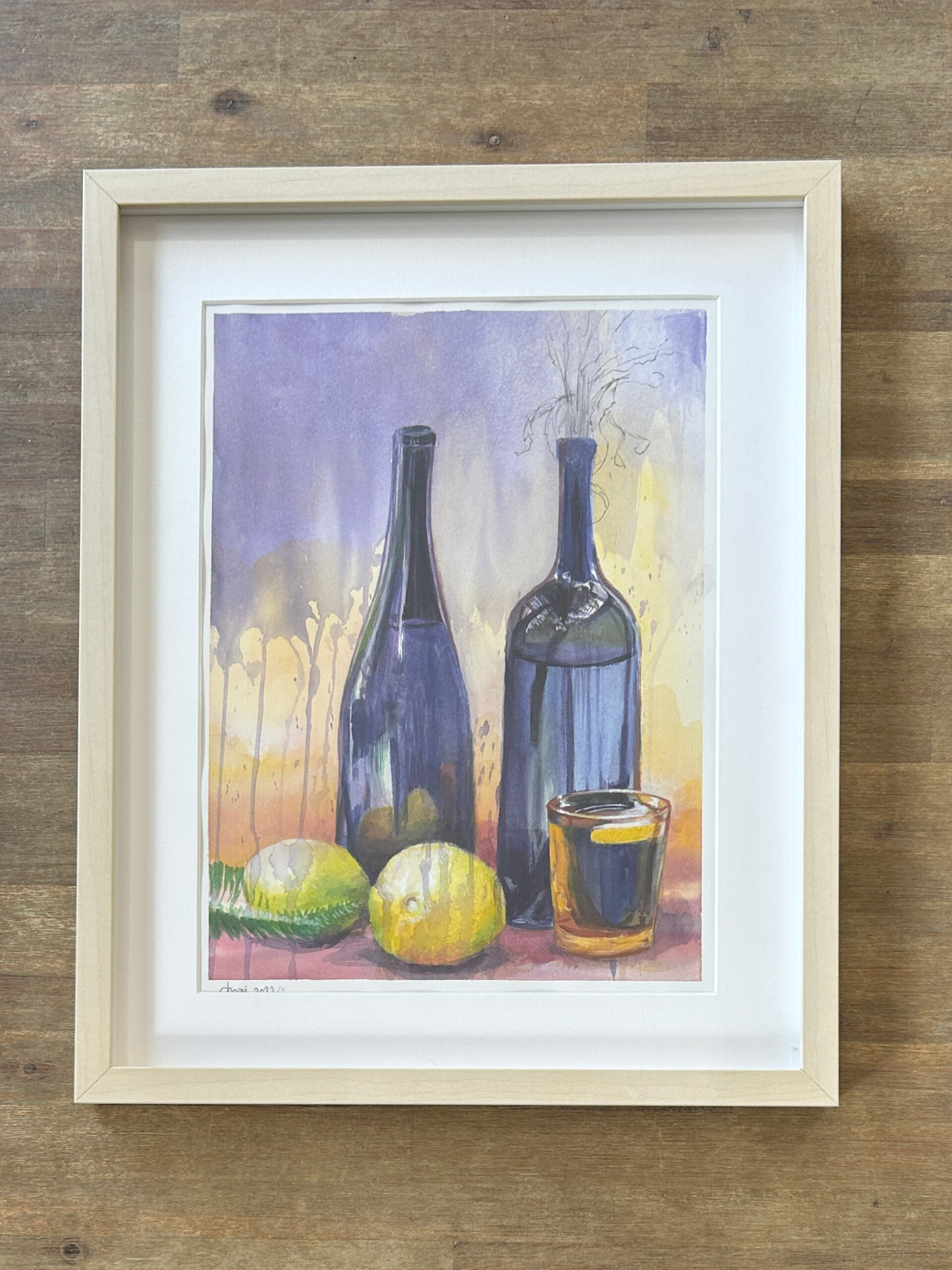 Lemon and Water in Purple