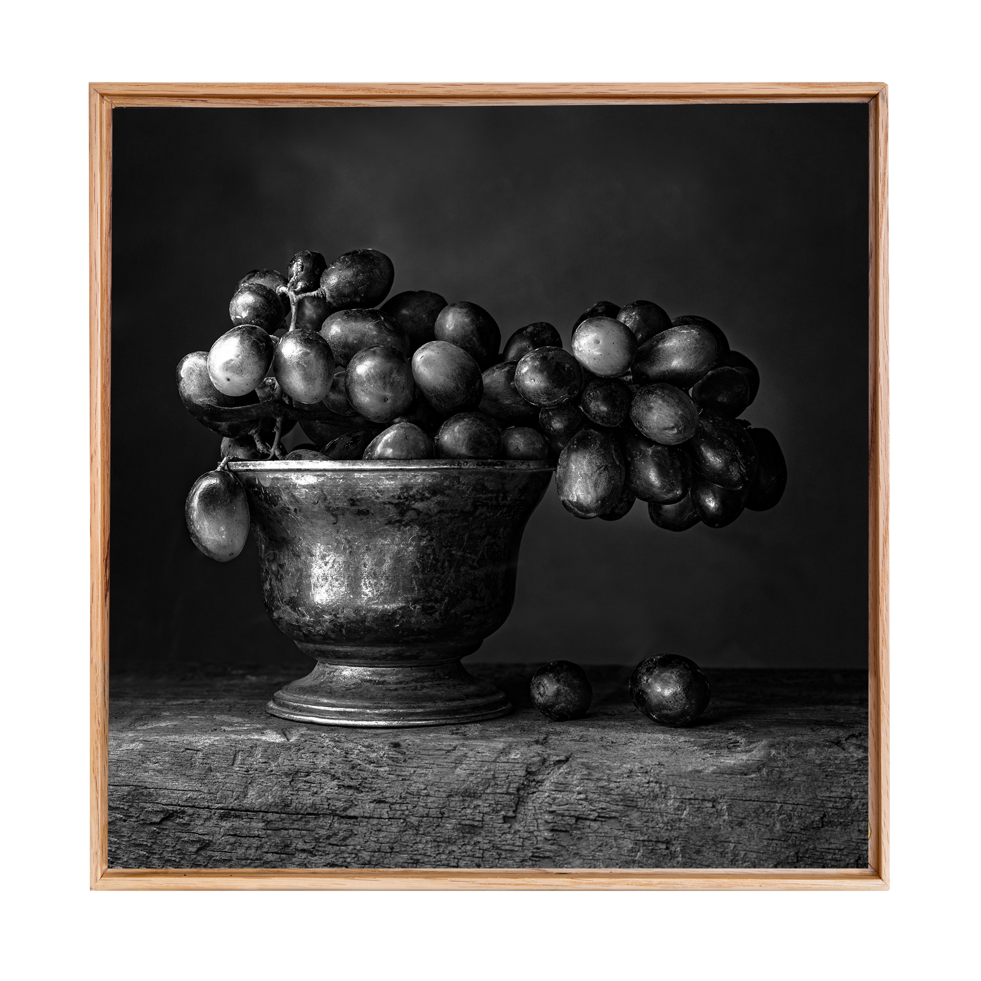 Bunch of Grapes in Black and White