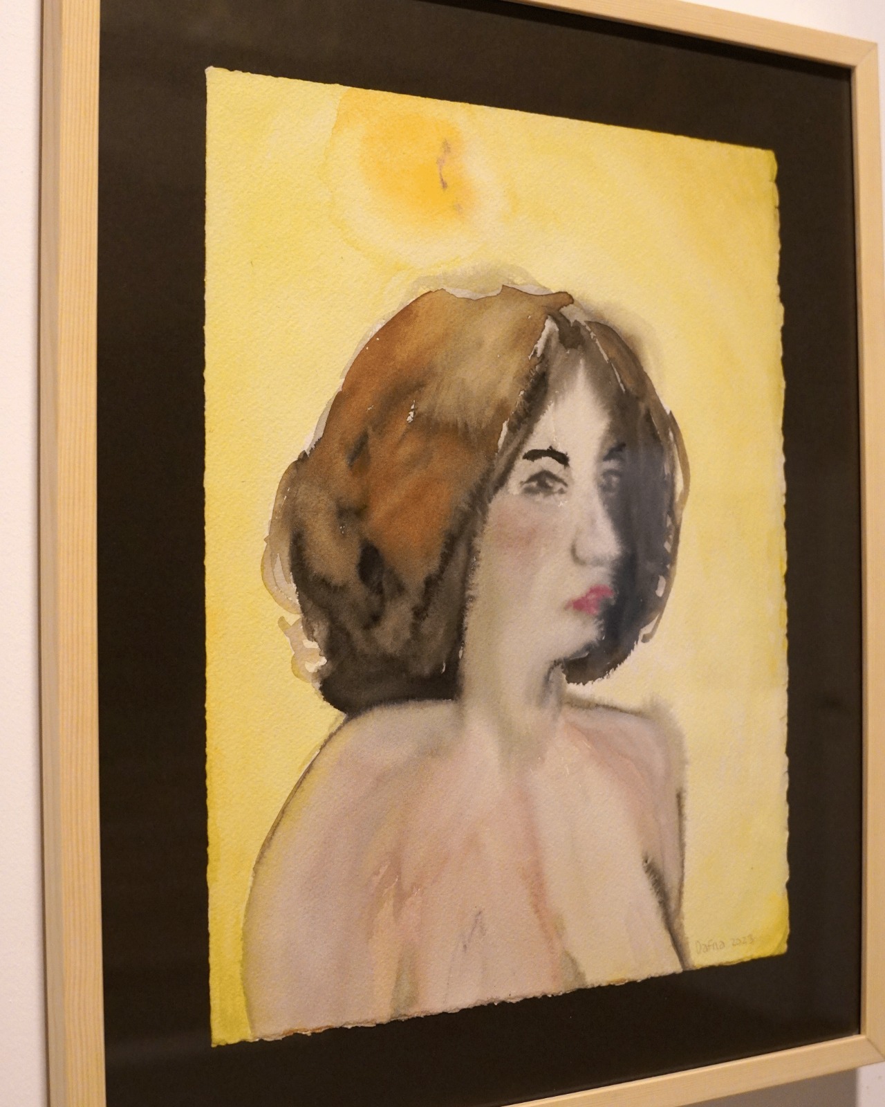 Woman With Yellow Background